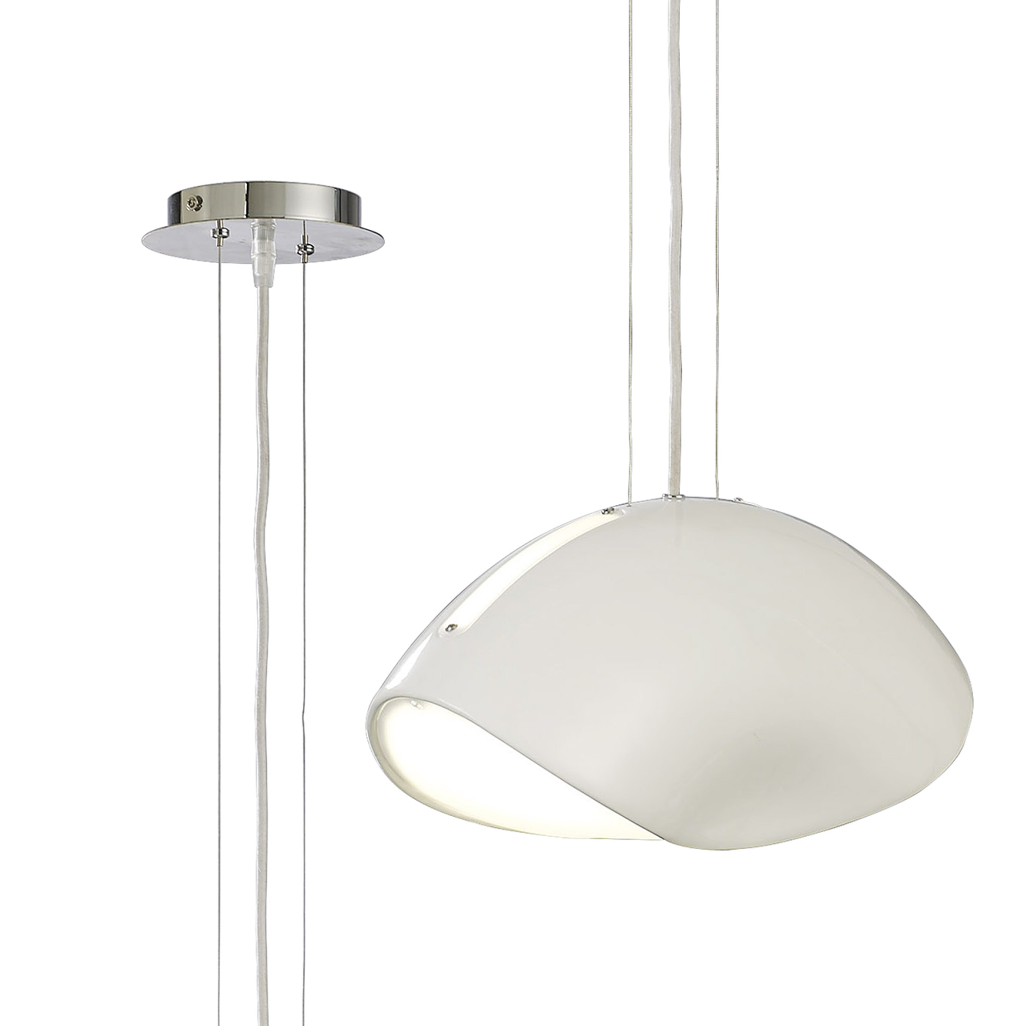 Pasion Gloss White Ceiling Lights Mantra Single Pendant